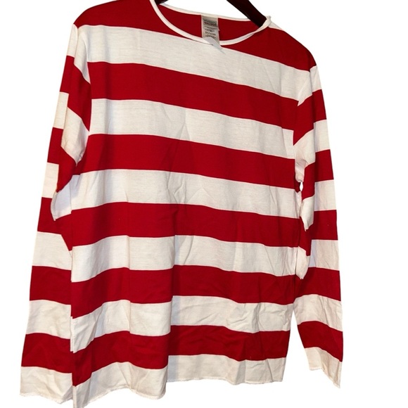Adult where is waldo? costume shirt only small/medium unisex - Picture 1 of 3